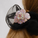 Blossom Glow Rosy Crystal Scrunchie
