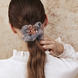 Crystal Rose Bloom Scrunchie