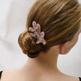 Blossom Glow Rosy Crystal Clips