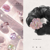 Blossom Glow Rosy Crystal Scrunchie