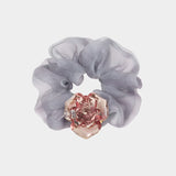 Crystal Rose Bloom Scrunchie