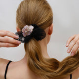 Blossom Glow Rosy Crystal Scrunchie