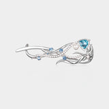 Blue Ocean Wave Glow Pin
