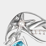 Blue Ocean Wave Glow Pin