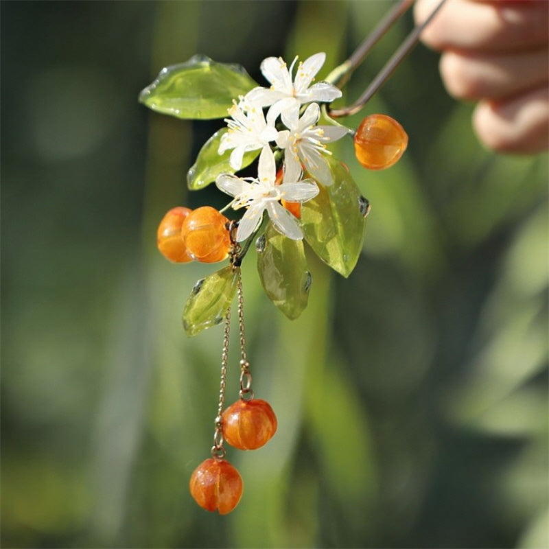 Orange Blossom U-Shaped Hair Stick