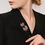 Iris Butterfly Lapel Brooch