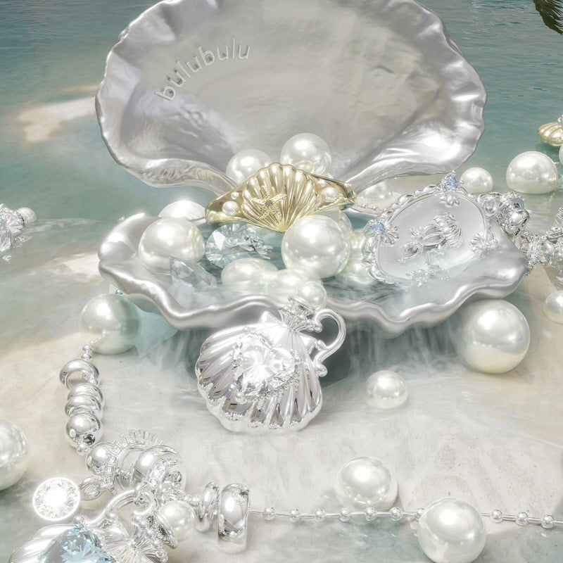 Coastal Pearl Heart Earrings