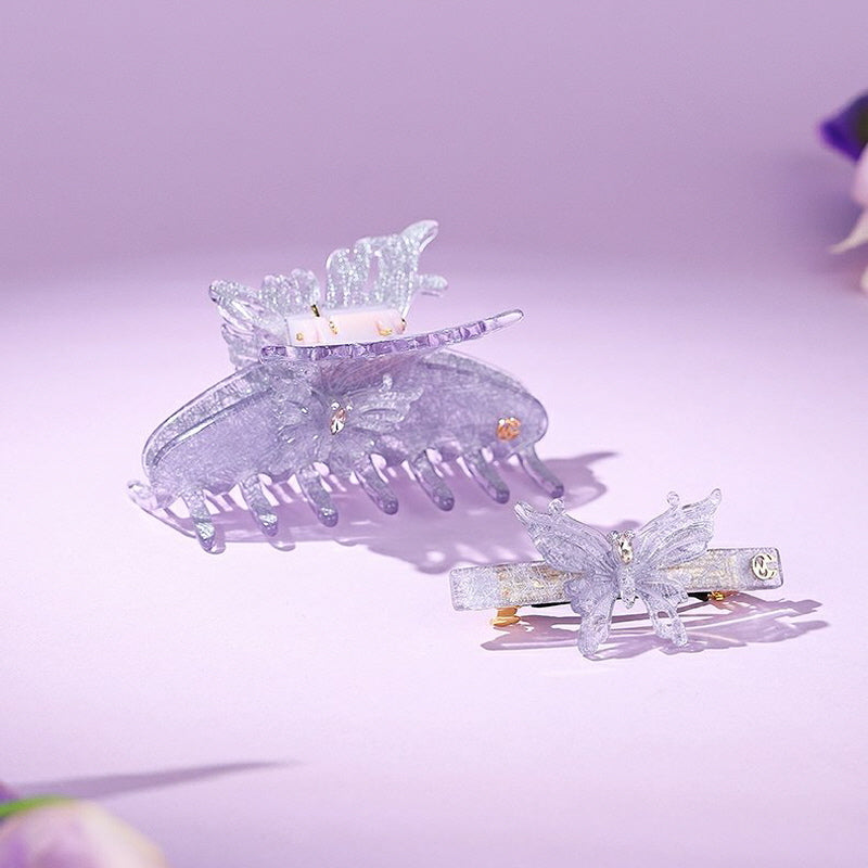 Graceful Purple Butterfly Hair Pin
