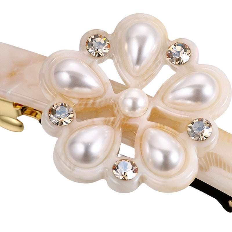 Lustrous Camellia Pearl Hair Pin