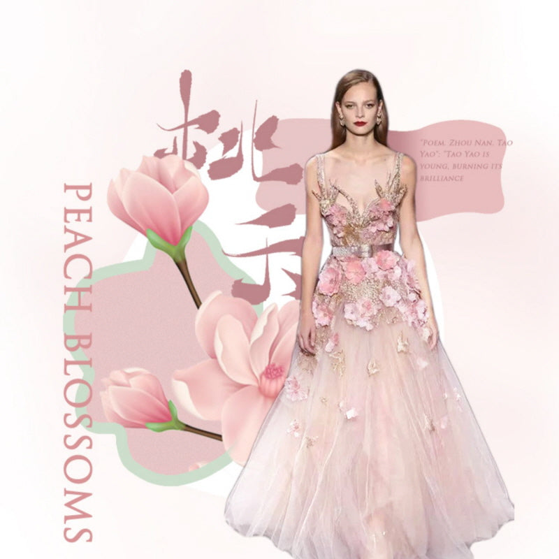 Peach Blossom Hair Tie