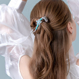 Radiant Blue Ocean Starfish Hair Pin