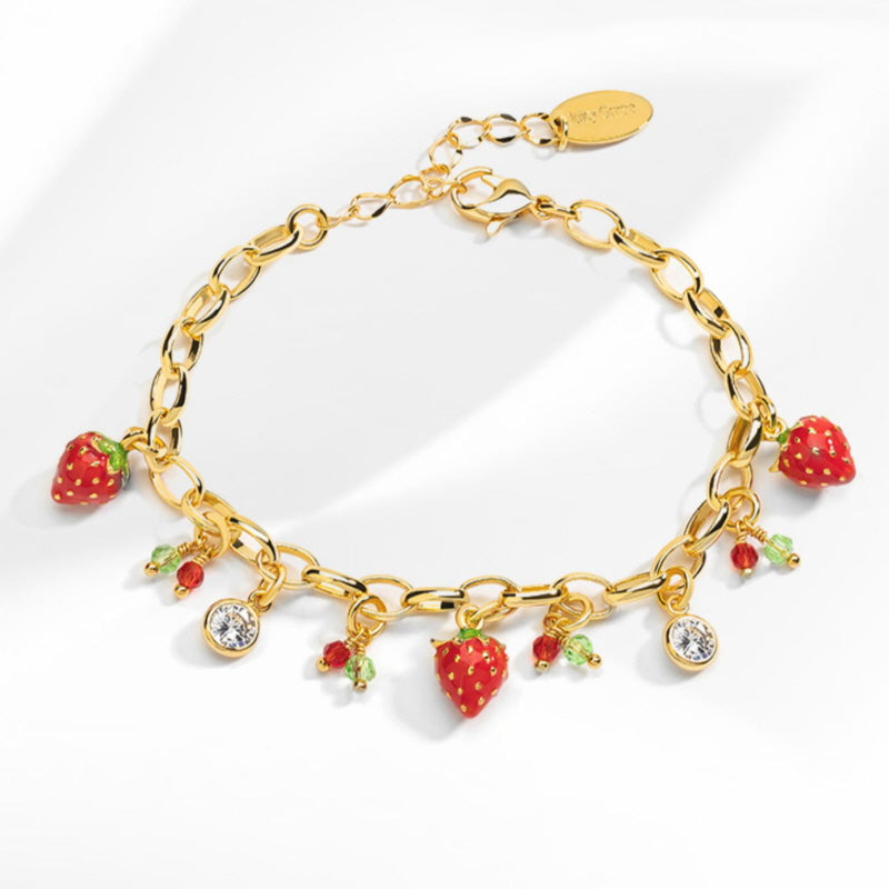 Sweet Strawberry Glow Bracelet