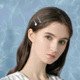 Crystal of the Sea Side Hair Clip