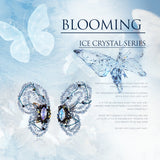 Ice Crystal Butterfly Earrings