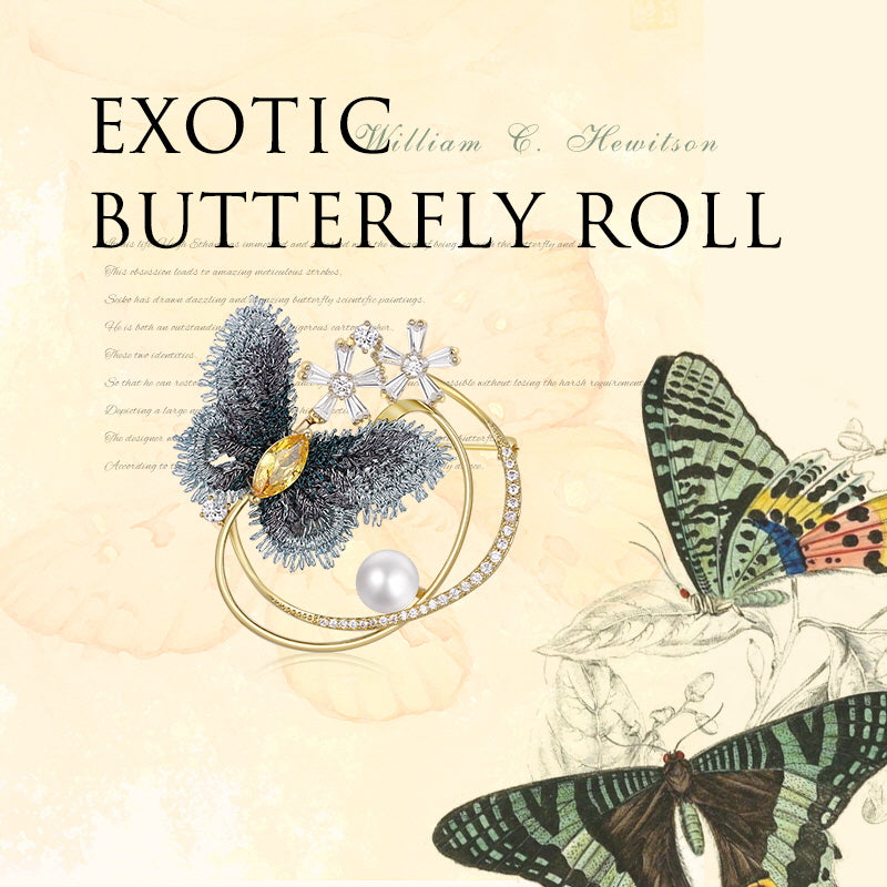 Elegant Butterfly Roll Brooch