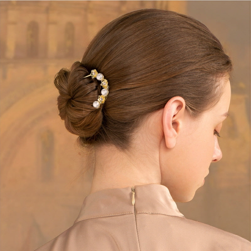 Pearl & Flowers U-shaped Hair Stick