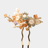 Oriental Chinese Flower Wave Hair Stick