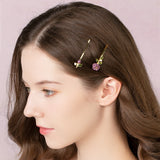 Purple Rose Straight Hair Pin