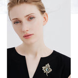 Aqua Crest Bloom Brooch