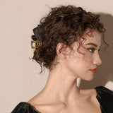 Noir Bloom Emblem Hair Claw Clip