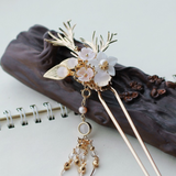 Oriental Deer and Flower U-Shaped Hair Stick