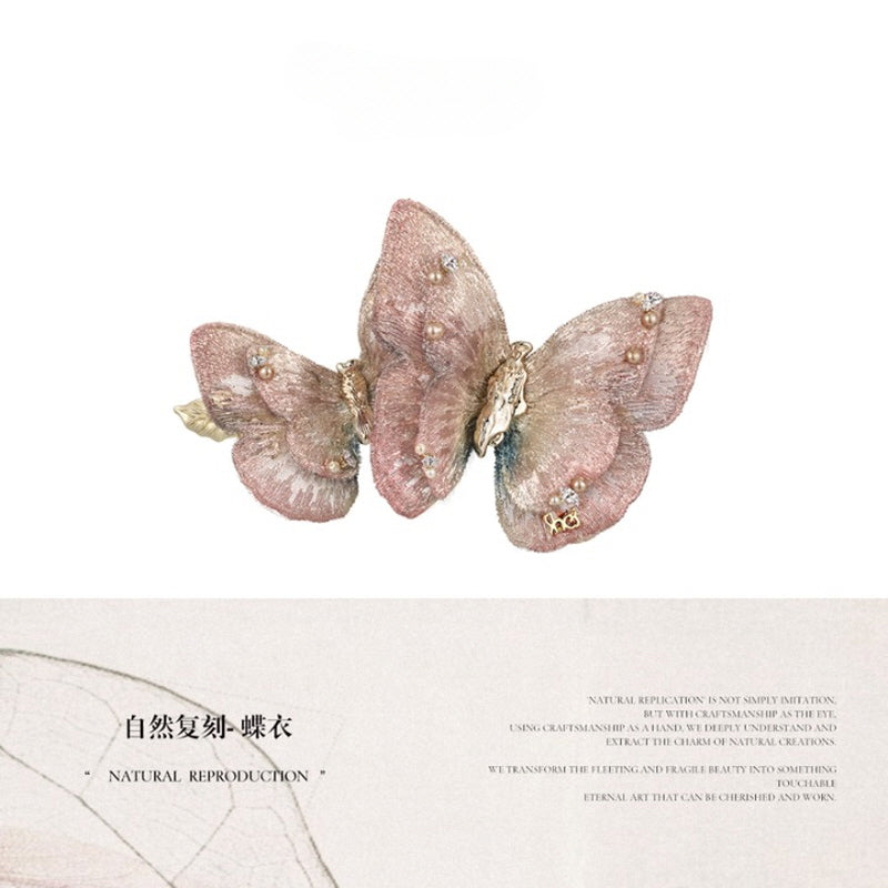 Pink Serenity Butterfly Barrette