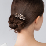 Rhinestone & Pearl Flower Hair Pin