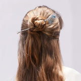 Aqua Silhouette Hair Stick