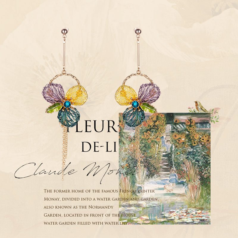 Nouveau Floral Tassel Earrings