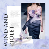 Violet Butterfly Hair Clip