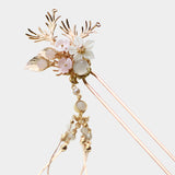 Oriental Deer and Flower U-Shaped Hair Stick