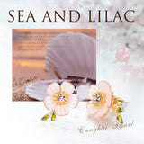 Lilac Flower Stud Earrings