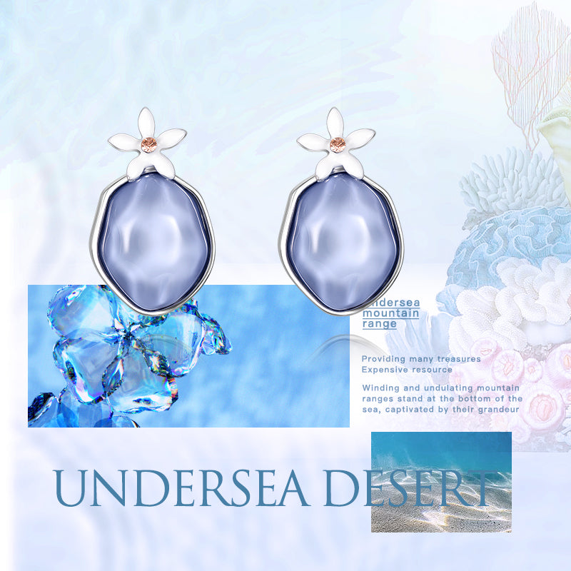 Sunlit Blue Ocean Glow Earrings