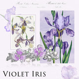 Amethyst Iris Hair Claw Clip