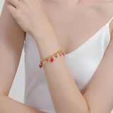 Sweet Strawberry Glow Bracelet