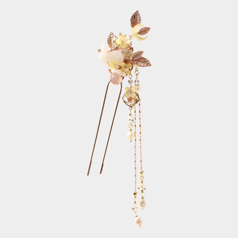 Oriental Moonlight Bunny U-Shaped Hair Stick