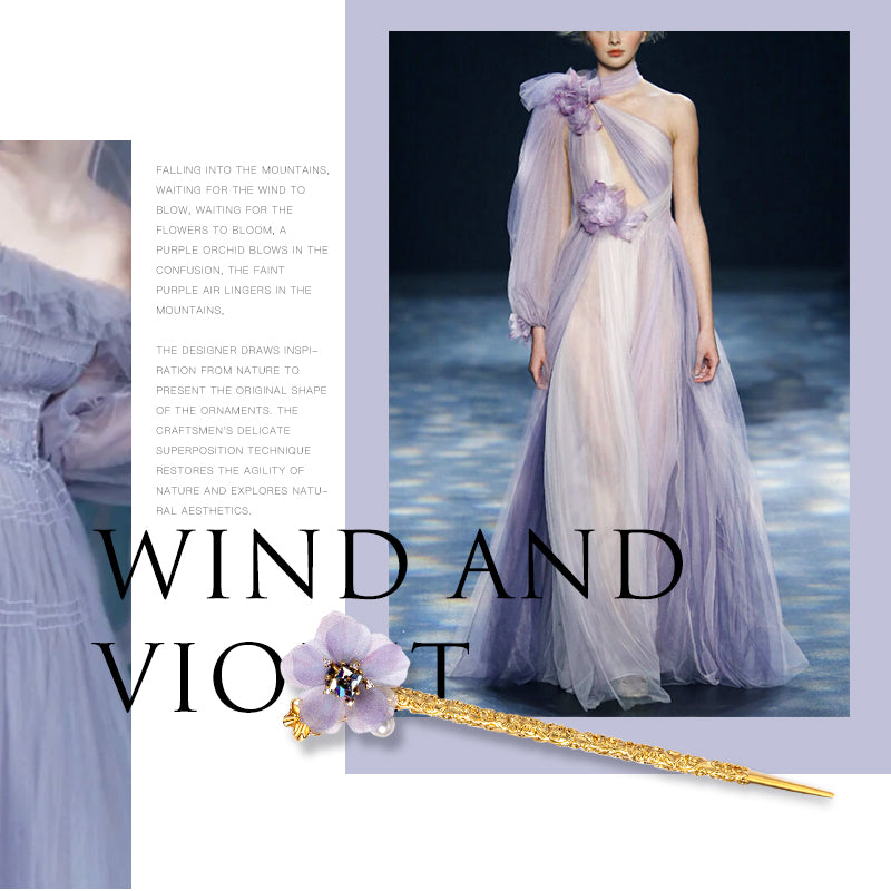 Whispering Violet Hair Stick