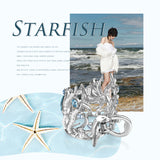 Blue Ocean Glow Starfish Ponytail Hair Clip