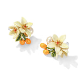 Small Kumquat Blossom Earrings