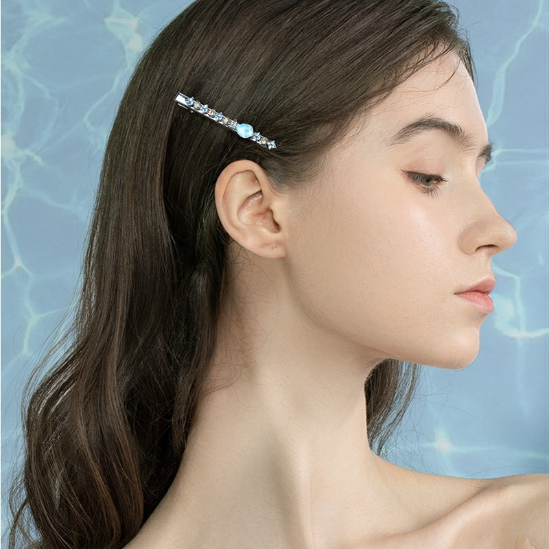 Shimmering Ocean Wave Glow Hair Clip