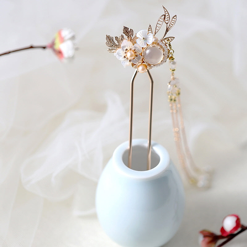 Mystical Korean Flower U-Shaped Hair Stick