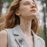 Midnight Bloom Butterfly Brooch