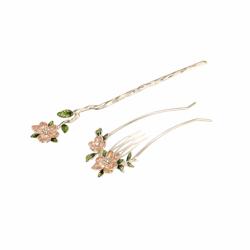 Rosé leaf Charm Hair Stick