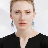 Aqua Veil Cascade Earrings