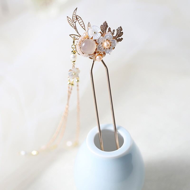 Mystical Korean Flower U-Shaped Hair Stick