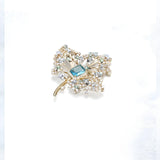 Aqua Crest Bloom Brooch