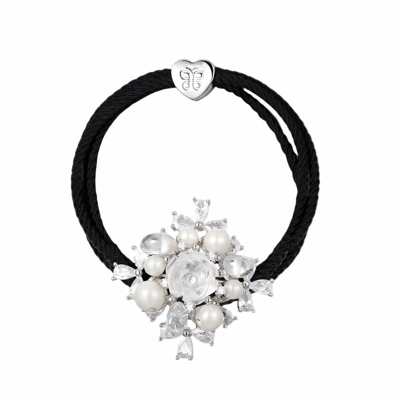 Winter Rose Pearl Éclat Hair Tie