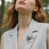 Midnight Bloom Butterfly Brooch