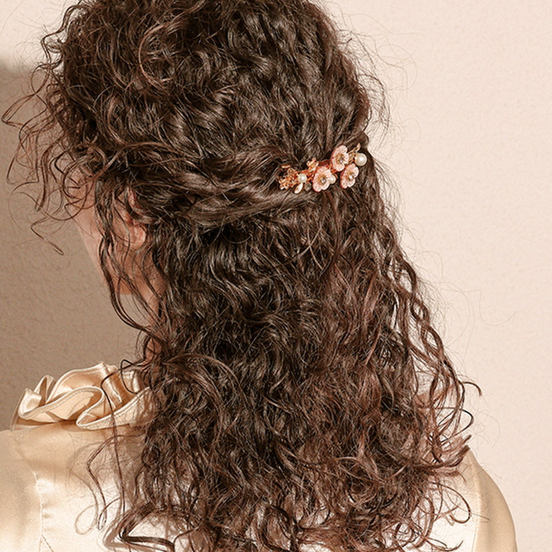 Rosé Pearl Garden Barrette