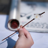 White Snow Plum Blossom Bamboo Hair Stick